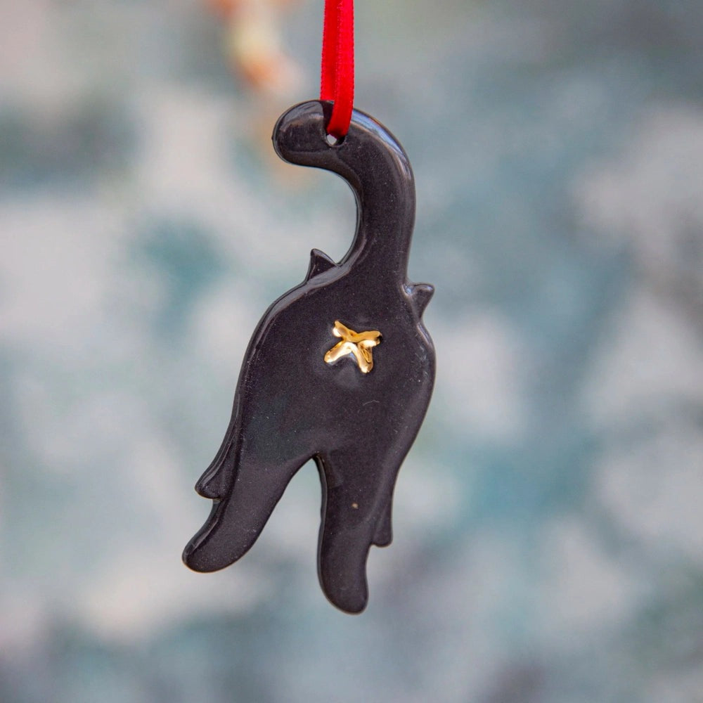 Cheeky Cat Bum Porcelain Ornament - Handmade Ceramic Funny Cat Decoration