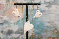 Porcelain Heart 24K Triple Dot Jewellery Set