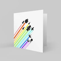 Sci-Fi Ships Greetings Card - You're Out Of This World - Personalised