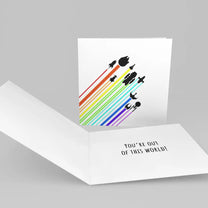 Sci-Fi Ships Greetings Card - You're Out Of This World - Personalised