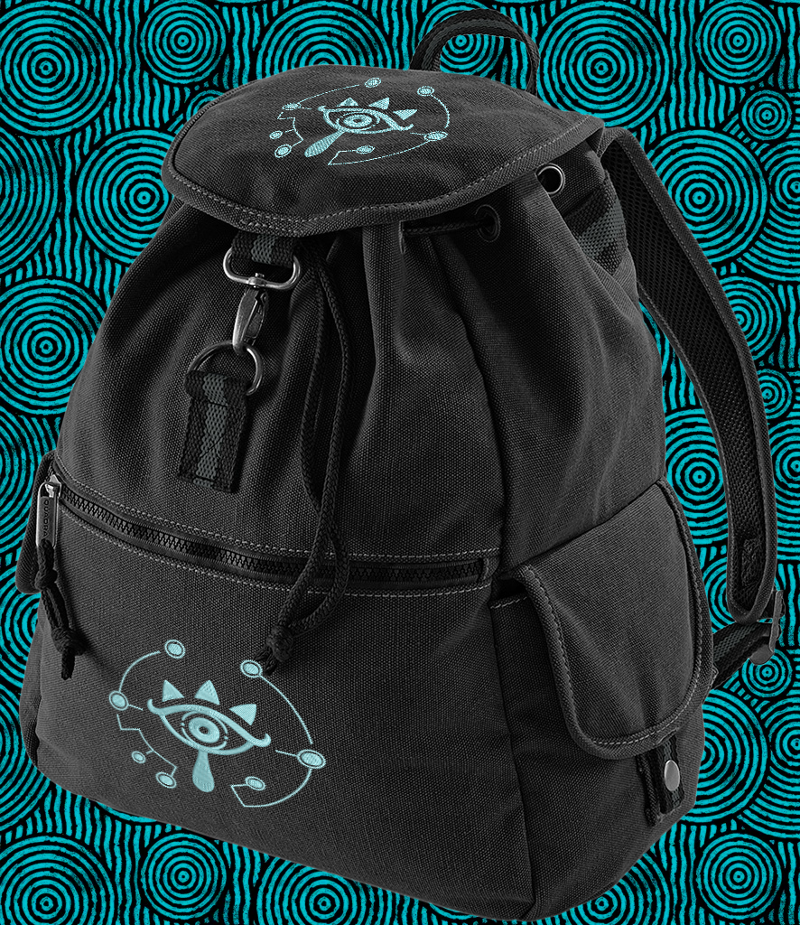 Zelda Sheikah Backpack | Glow in the Dark Embroidery | Rucksack School Bag
