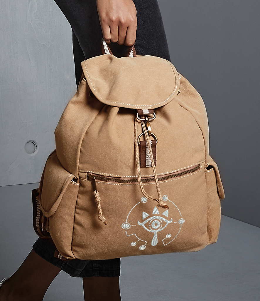 Zelda Sheikah Backpack | Glow in the Dark Embroidery | Rucksack School Bag