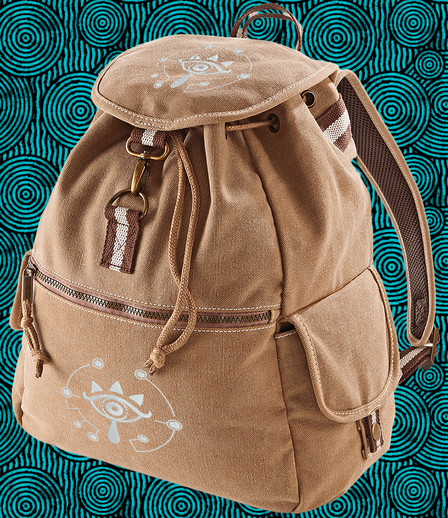 Zelda Sheikah Backpack | Glow in the Dark Embroidery | Rucksack School Bag