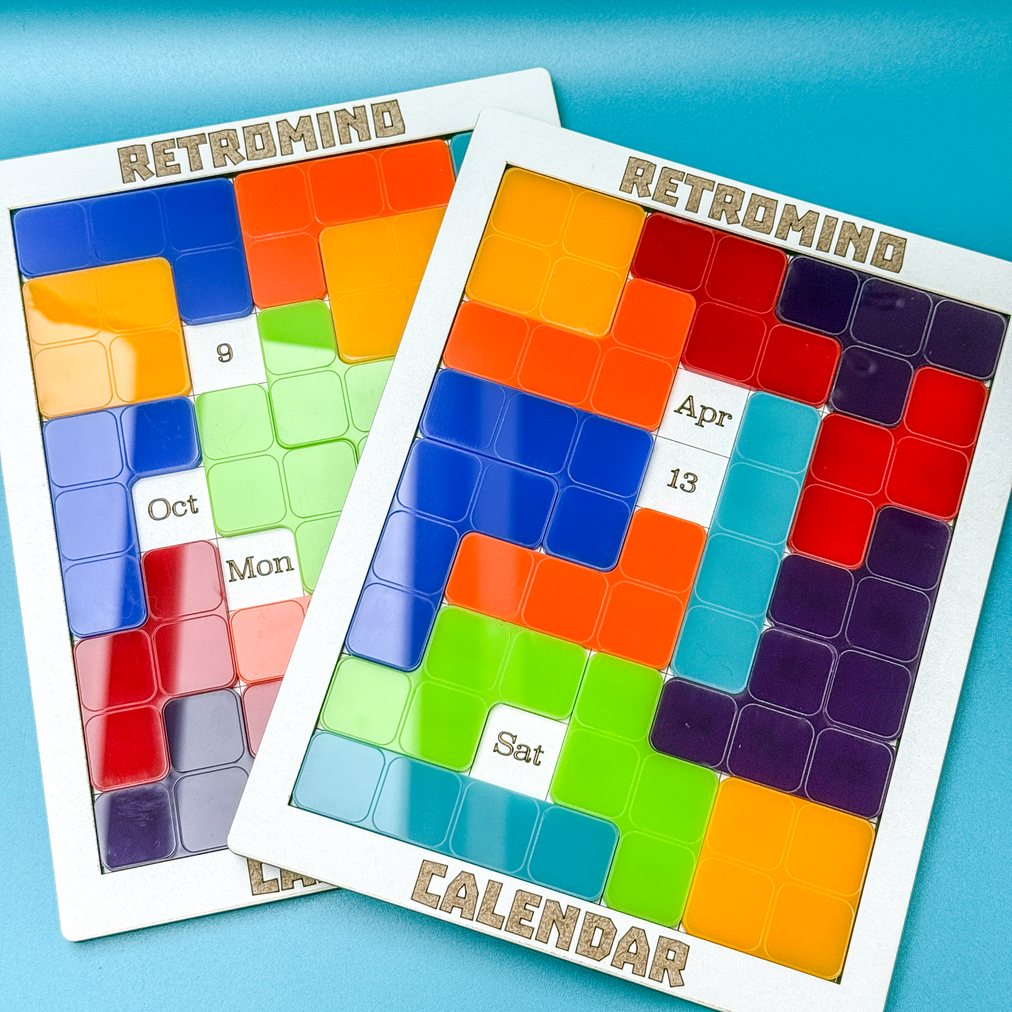 KronoBlox Puzzle | Perpetual Tetromino Calendar for Gamers | Desk Toy & Daily Brain Teaser