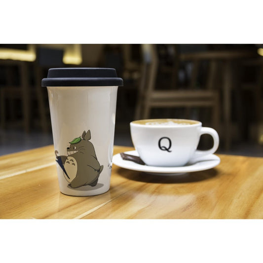 Totoro Travel Mug | Insulated Ceramic | Silicone Lid | Studio Ghibli | Anime Gift | 9oz / 15oz | Eco Coffee Cup