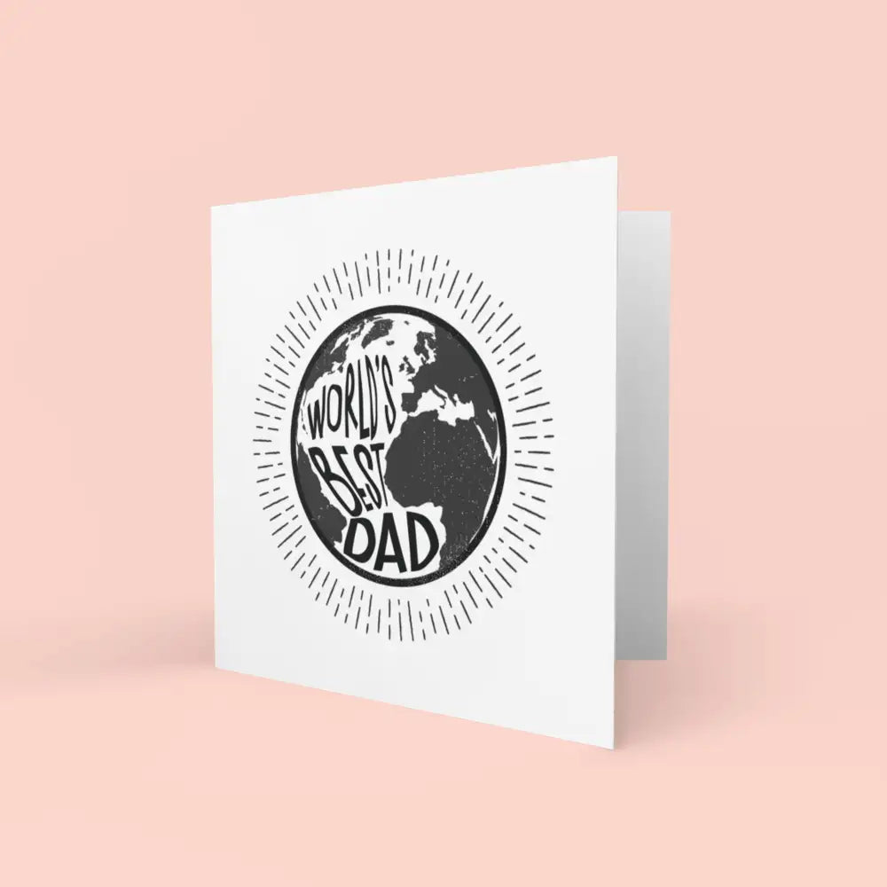 World's Best Dad Greetings Card - Customisable