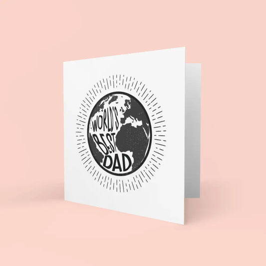 World's Best Dad Greetings Card for Father's Day, Birthday