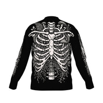 Overgrown Ribcage Cardigan - Gothic Botanical Skeleton Knitwear