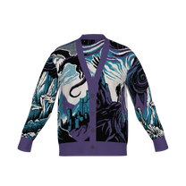 Witcher Inspired Knitted Cardigan - Pixel Art Fantasy Knitwear