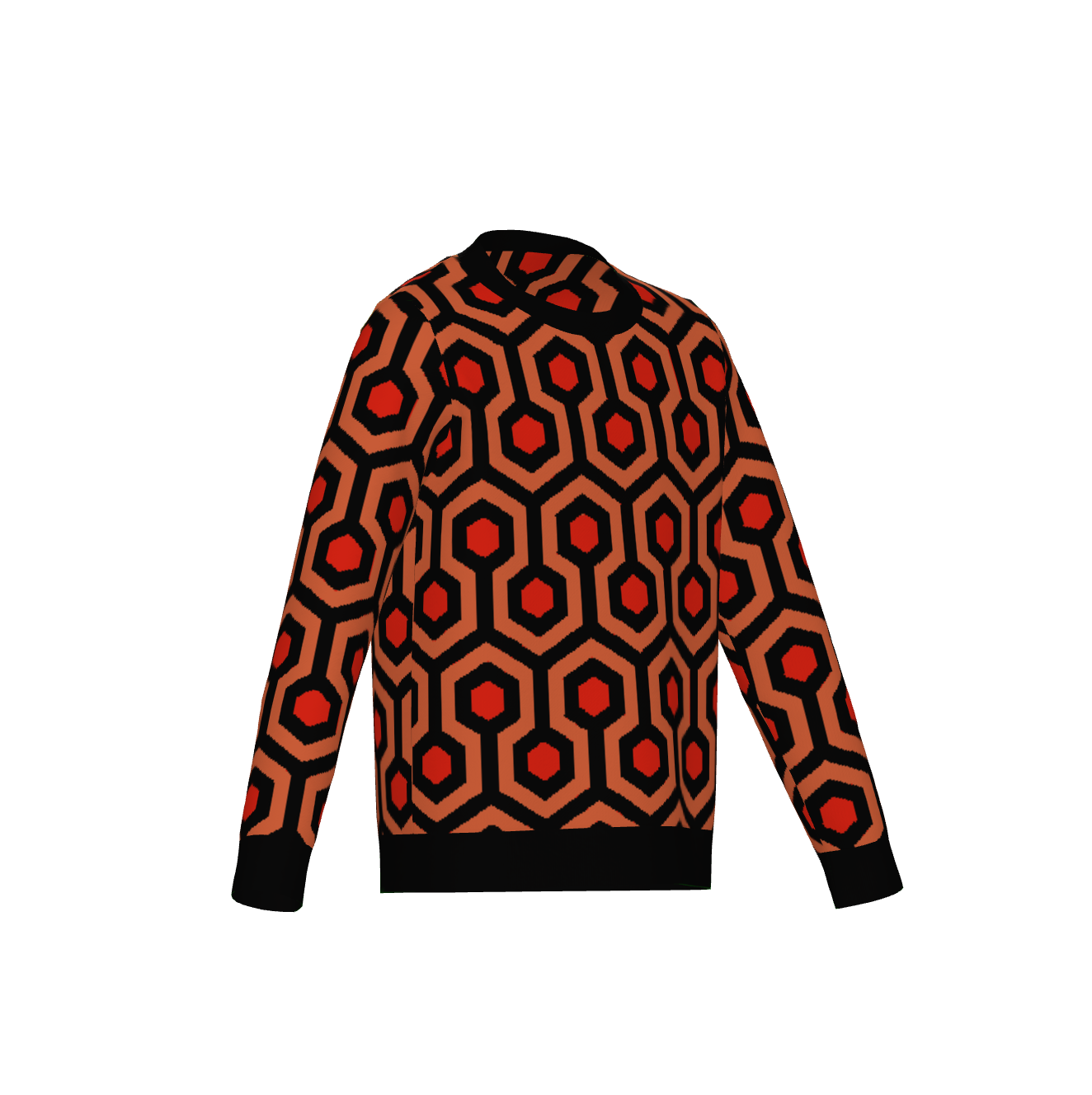 Overlook Hotel Carpet Pattern Sweater, The Shining Pullover, Retro Horror Knitwear