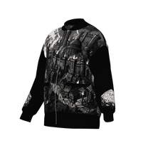 Baldur's Gate Cityscape Bomber Jacket - BG3 Inspired Knitwear