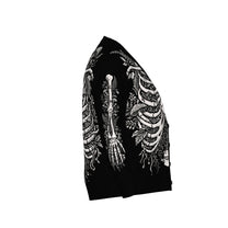 Overgrown Ribcage Cardigan - Gothic Botanical Skeleton Knitwear