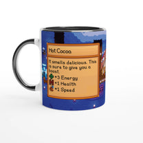 Mug Stardew Valley avec arrière-plans personnalisés - Thé, Café, Chocolat chaud, Thé vert, Chaï Latte, Triple Espresso, Cadeau pour Gamer en Pixel Art