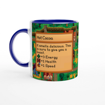 Mug Stardew Valley avec arrière-plans personnalisés - Thé, Café, Chocolat chaud, Thé vert, Chaï Latte, Triple Espresso, Cadeau pour Gamer en Pixel Art