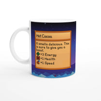 Mug Stardew Valley avec arrière-plans personnalisés - Thé, Café, Chocolat chaud, Thé vert, Chaï Latte, Triple Espresso, Cadeau pour Gamer en Pixel Art