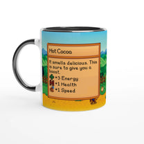 Mug Stardew Valley avec arrière-plans personnalisés - Thé, Café, Chocolat chaud, Thé vert, Chaï Latte, Triple Espresso, Cadeau pour Gamer en Pixel Art