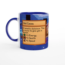 Mug Stardew Valley avec arrière-plans personnalisés - Thé, Café, Chocolat chaud, Thé vert, Chaï Latte, Triple Espresso, Cadeau pour Gamer en Pixel Art