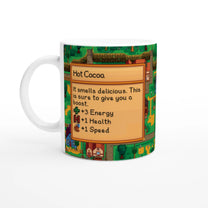 Mug Stardew Valley avec arrière-plans personnalisés - Thé, Café, Chocolat chaud, Thé vert, Chaï Latte, Triple Espresso, Cadeau pour Gamer en Pixel Art