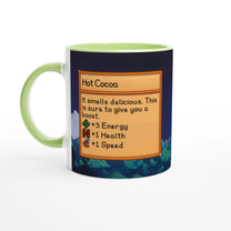 Mug Stardew Valley avec arrière-plans personnalisés - Thé, Café, Chocolat chaud, Thé vert, Chaï Latte, Triple Espresso, Cadeau pour Gamer en Pixel Art