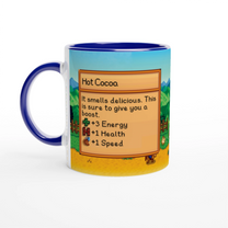 Mug Stardew Valley avec arrière-plans personnalisés - Thé, Café, Chocolat chaud, Thé vert, Chaï Latte, Triple Espresso, Cadeau pour Gamer en Pixel Art
