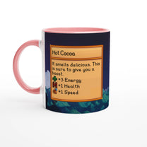 Mug Stardew Valley avec arrière-plans personnalisés - Thé, Café, Chocolat chaud, Thé vert, Chaï Latte, Triple Espresso, Cadeau pour Gamer en Pixel Art