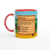 Mug Stardew Valley avec arrière-plans personnalisés - Thé, Café, Chocolat chaud, Thé vert, Chaï Latte, Triple Espresso, Cadeau pour Gamer en Pixel Art