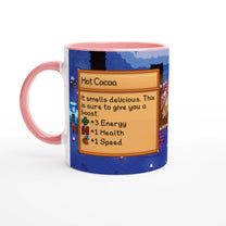Mug Stardew Valley avec arrière-plans personnalisés - Thé, Café, Chocolat chaud, Thé vert, Chaï Latte, Triple Espresso, Cadeau pour Gamer en Pixel Art
