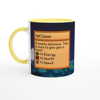 Mug Stardew Valley avec arrière-plans personnalisés - Thé, Café, Chocolat chaud, Thé vert, Chaï Latte, Triple Espresso, Cadeau pour Gamer en Pixel Art