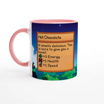 Mug Stardew Valley avec arrière-plans personnalisés - Thé, Café, Chocolat chaud, Thé vert, Chaï Latte, Triple Espresso, Cadeau pour Gamer en Pixel Art