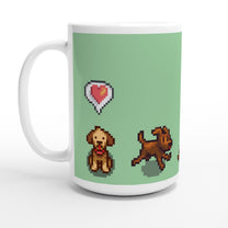 Stardew Valley Dogs Mug – Pixel Art Dog Coffee Cup, Cosy Gamer Gift