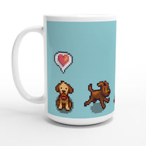 Stardew Valley Dogs Mug – Pixel Art Dog Coffee Cup, Cosy Gamer Gift