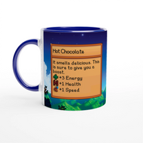 Mug Stardew Valley avec arrière-plans personnalisés - Thé, Café, Chocolat chaud, Thé vert, Chaï Latte, Triple Espresso, Cadeau pour Gamer en Pixel Art