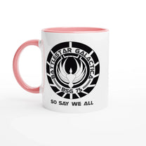 Battlestar Galactica Mug - BSG 75 Logo 'So Say We All' Sci-Fi Gift