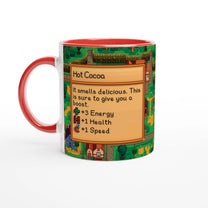 Mug Stardew Valley avec arrière-plans personnalisés - Thé, Café, Chocolat chaud, Thé vert, Chaï Latte, Triple Espresso, Cadeau pour Gamer en Pixel Art