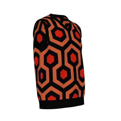 Overlook Hotel Carpet Pattern Knitted Sweater Vest – Horror Inspired V-Neck Knit