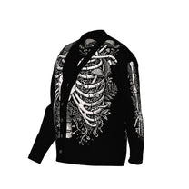 Overgrown Ribcage Cardigan - Gothic Botanical Skeleton Knitwear