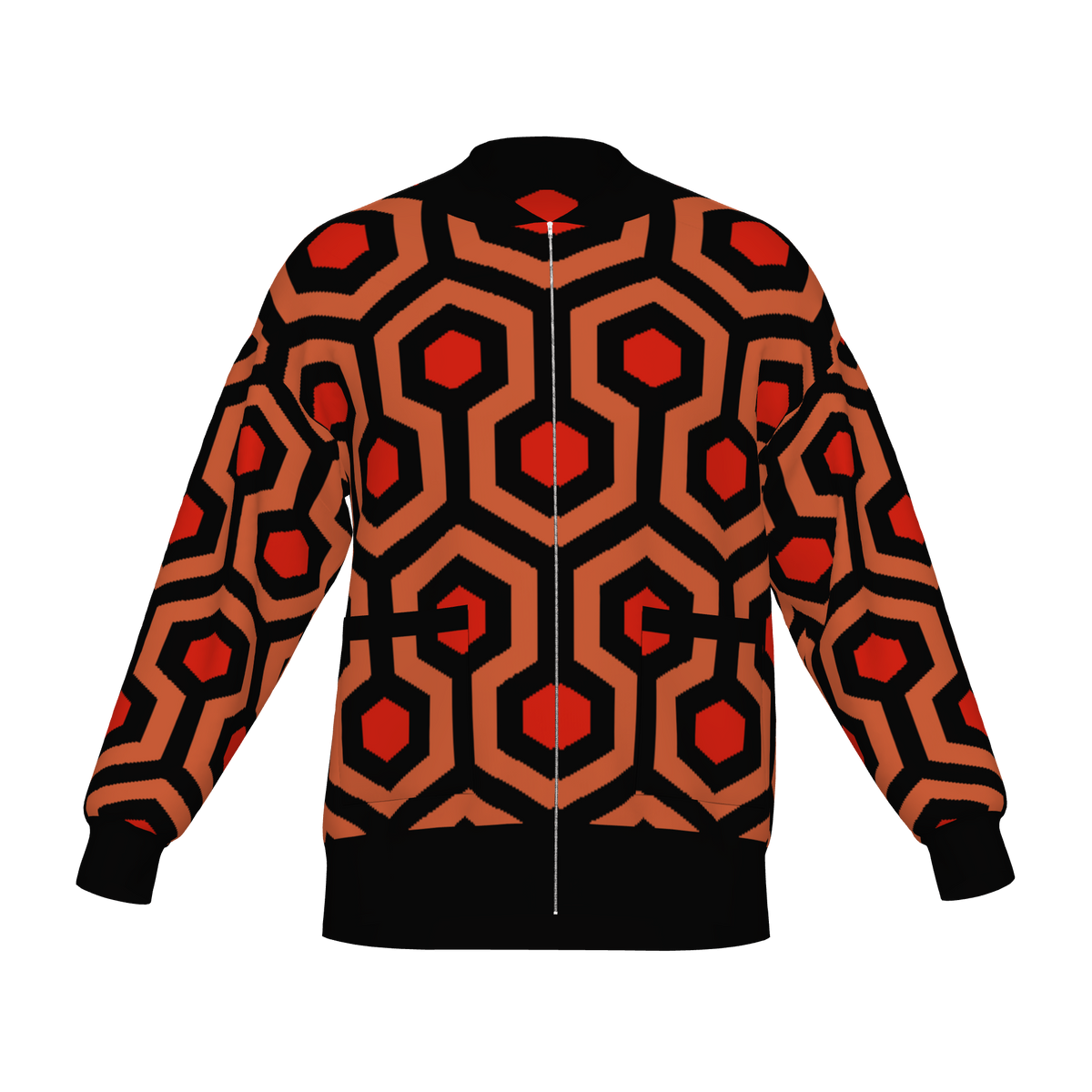 Overlook Hotel Carpet Knitted Bomber Jacket - The Shining Inspired Knitwear