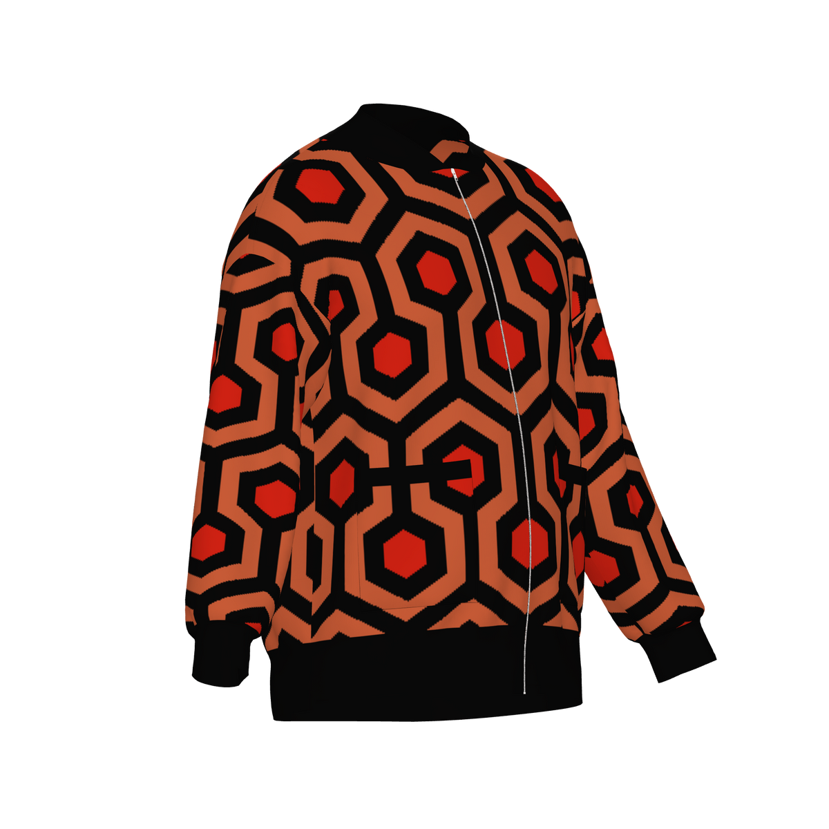 Overlook Hotel Carpet Knitted Bomber Jacket - The Shining Inspired Knitwear