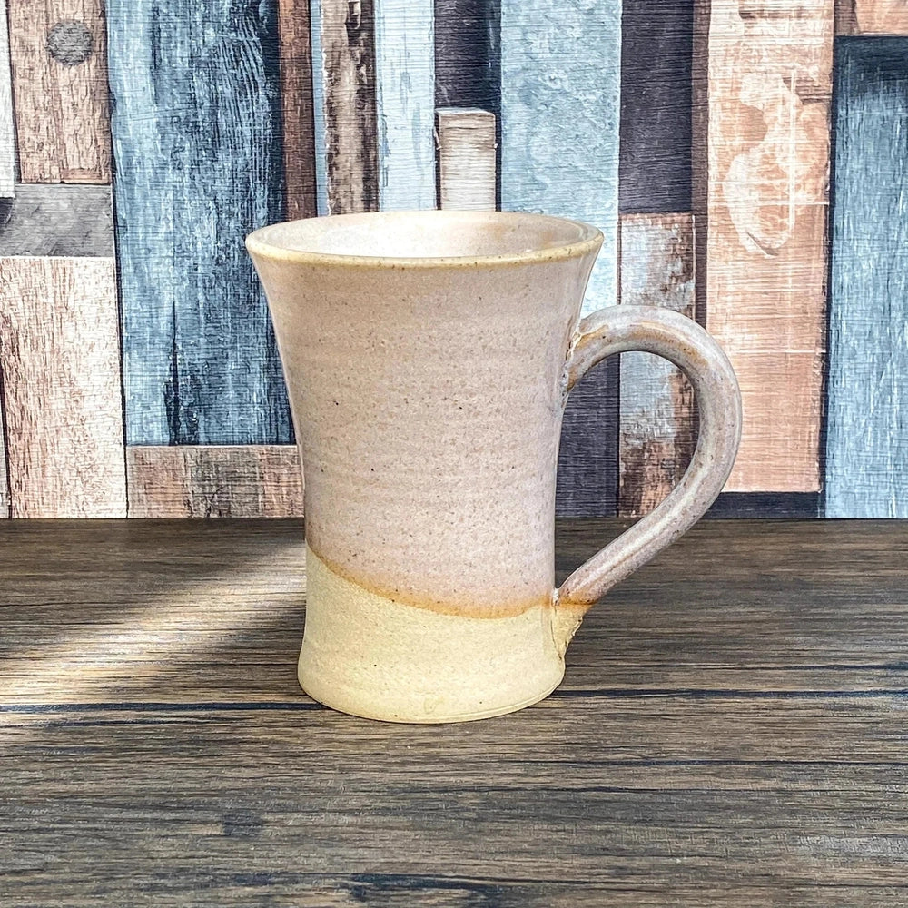 Rustic Pink Glazed Tall Stoneware Latte Mug