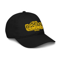 A black baseball cap features an embroidered logo displaying "USCSS MAGINOT" and a wing design alongside the number 294066.