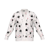 Soot Sprites Knitted Cardigan, Susuwatari & Konpeito Pattern, Studio Ghibli Knitwear