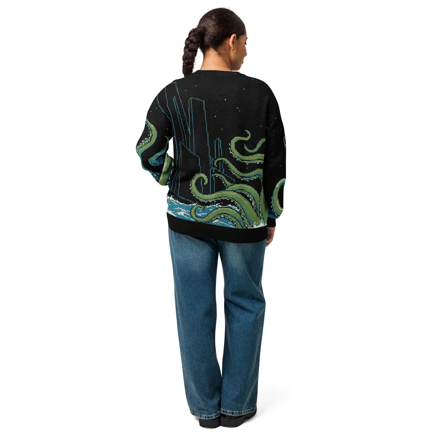 Cthulhu Rises Knitted Jumper - D&D / Lovecraft Cosmic Horror Knitwear