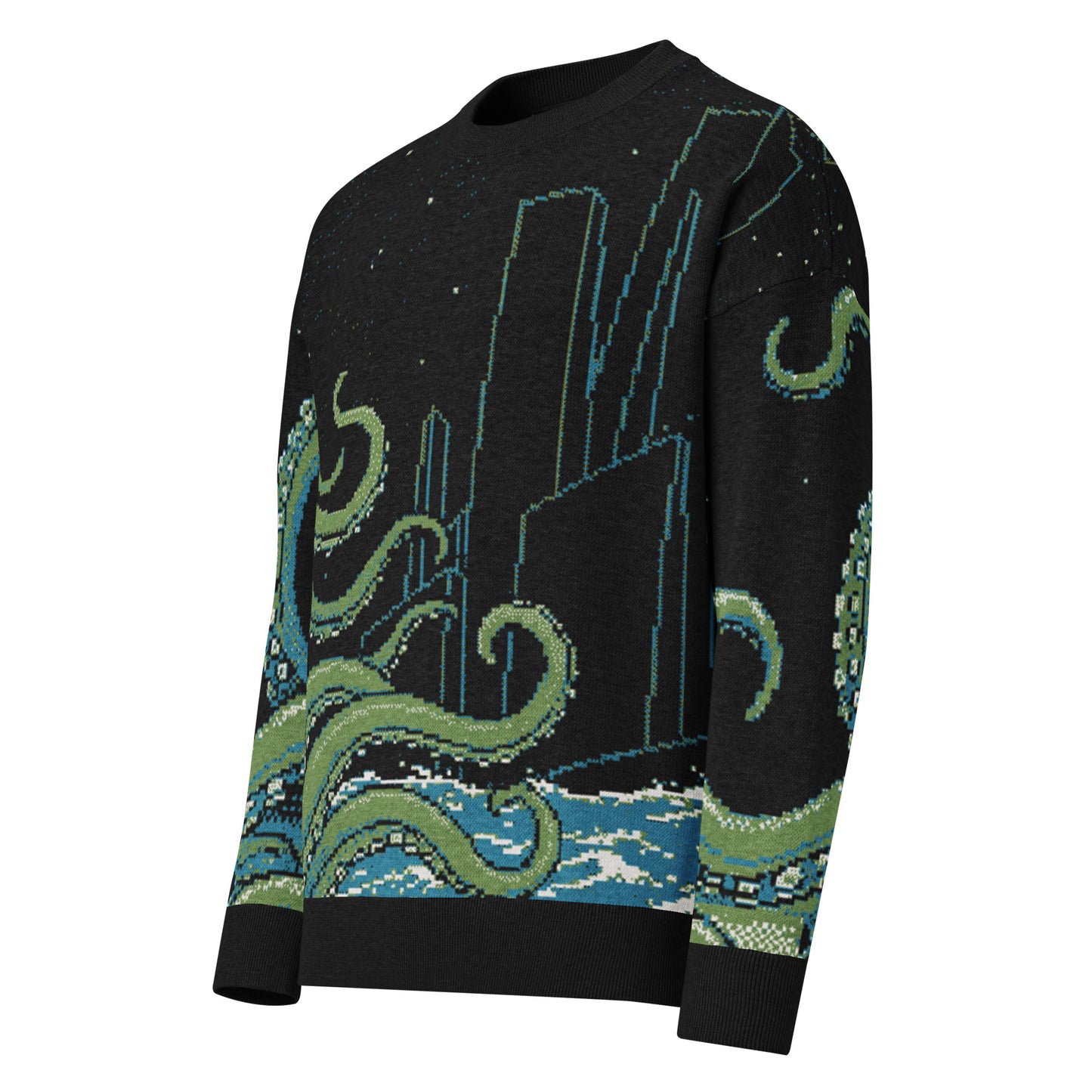 Cthulhu Rises Knitted Jumper - D&D / Lovecraft Cosmic Horror Knitwear