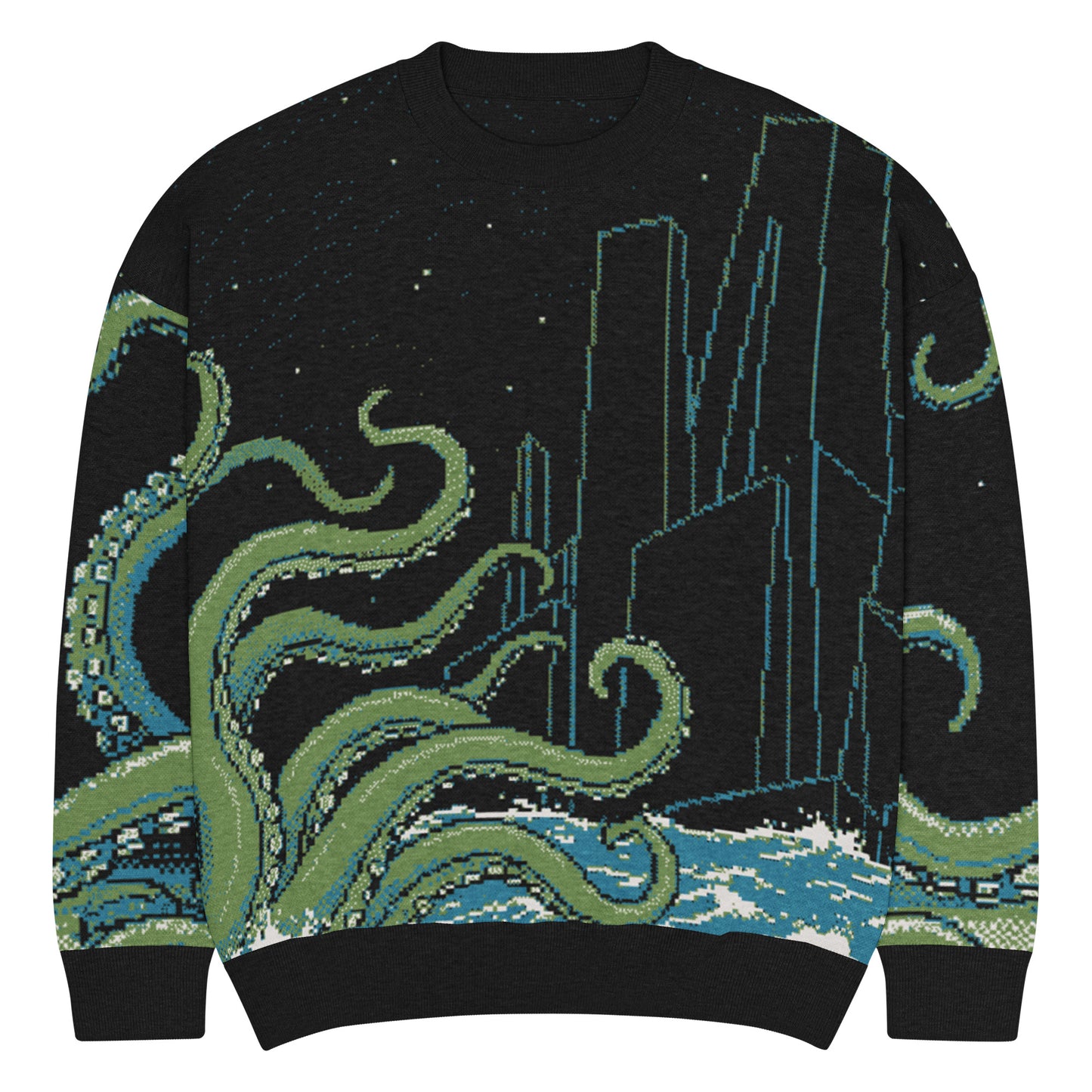 Cthulhu Rises Knitted Jumper - D&D / Lovecraft Cosmic Horror Knitwear